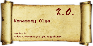 Kenessey Olga névjegykártya