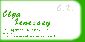 olga kenessey business card